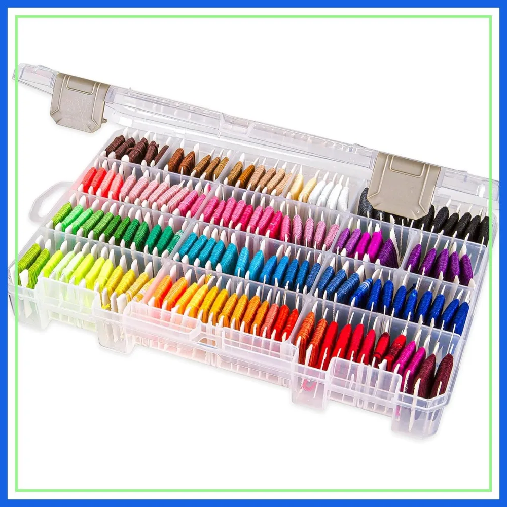 Clear Sewing Organizer with 6 Compartments, 12 Dividers - Perfect for Embroidery Floss & Small Supplies
Clear Sewing Organizer with 6 Compartments, 12 Dividers - Perfect for Embroidery Floss & Small Supplies