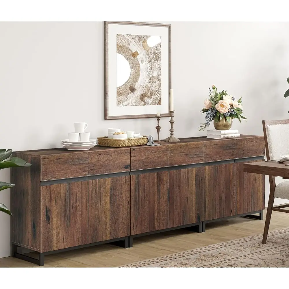 3 In 1 Multifunctional Sideboard Buffet Cabinets, Modern Sideboard With Adjustable Shelf And Metal Base, Coffee Bar Cabinet
3 In 1 Multifunctional Sideboard Buffet Cabinets, Modern Sideboard With Adjustable Shelf And Metal Base, Coffee Bar Cabinet