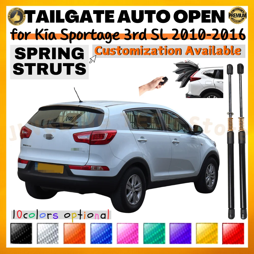 Qty(2) Trunk Struts with Spring for Kia Sportage 3rd SL 5-Door SUV 2010-2016 Rear Tailgate Boot Lift Supports Shock Absorbers 
Qty(2) Trunk Struts with Spring for Kia Sportage 3rd SL 5-Door SUV 2010-2016 Rear Tailgate Boot Lift Supports Shock Absorbers
