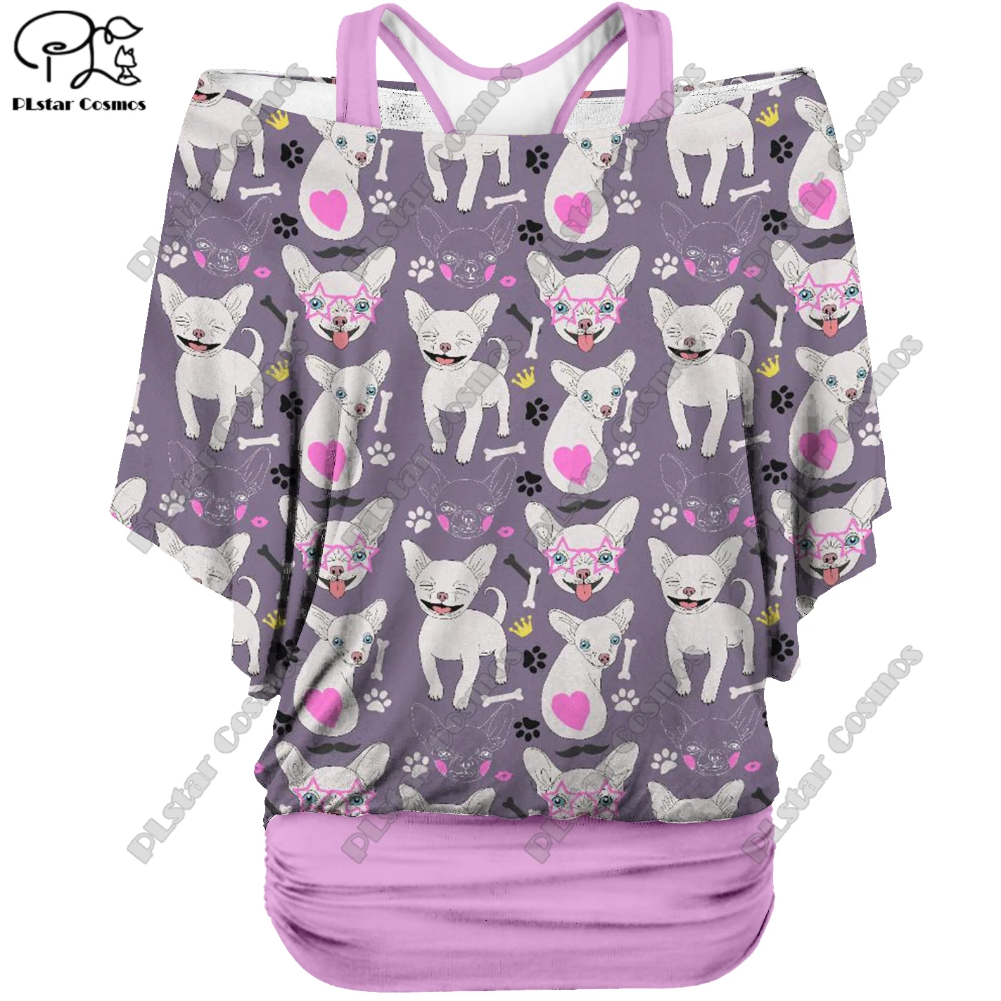 3D Printing Women's Flower Rooster Mushroom Dog Pattern Fake Two Piece Short Sleeve Tank Top Casual T-Shirt Clothing Collection
3D Printing Women's Flower Rooster Mushroom Dog Pattern Fake Two Piece Short Sleeve Tank Top Casual T-Shirt Clothing Collection