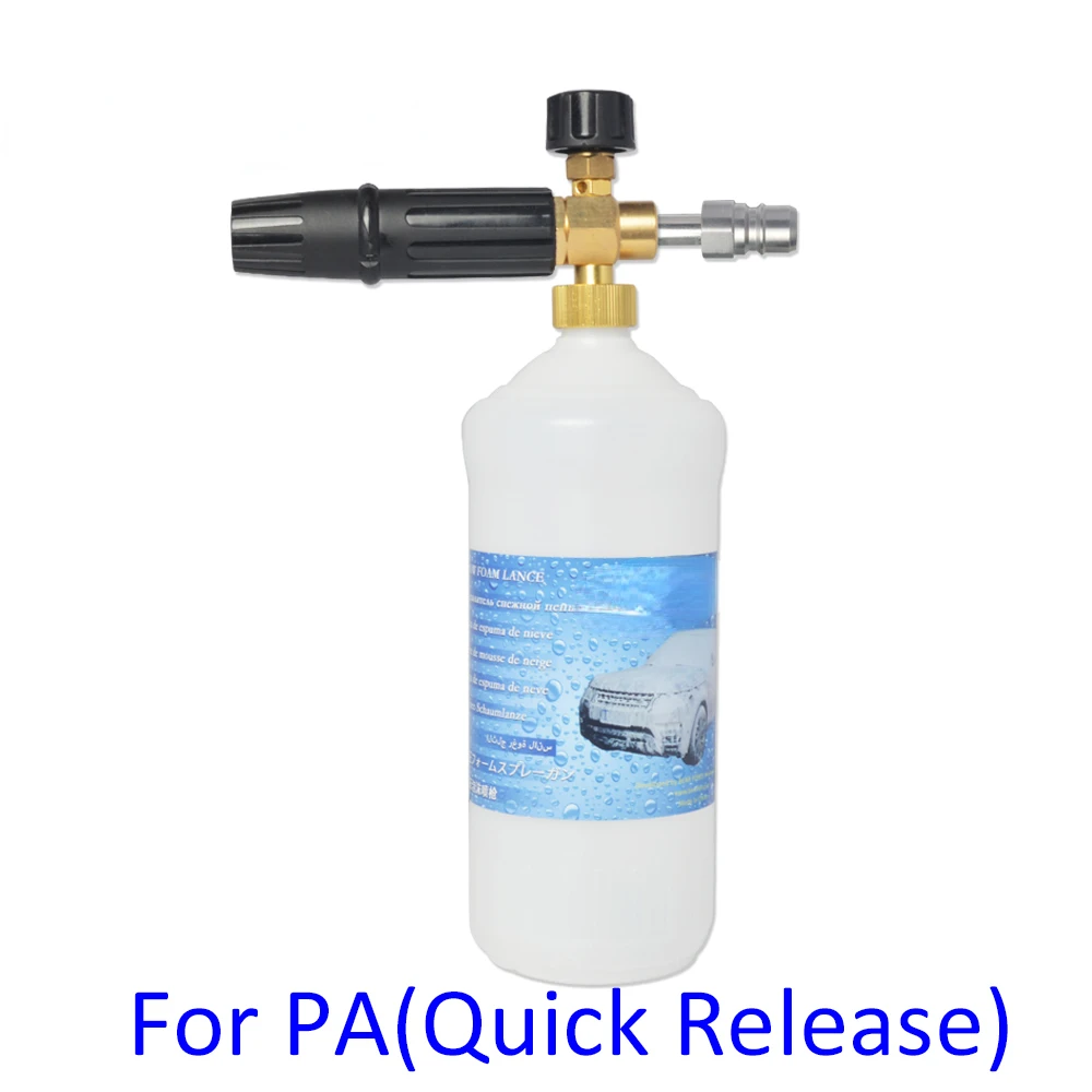 High Pressure Washer Snow Foam Lance Foam Nozzle Car Wash Foam Gun with PA Quick Connector
High Pressure Washer Snow Foam Lance Foam Nozzle Car Wash Foam Gun with PA Quick Connector