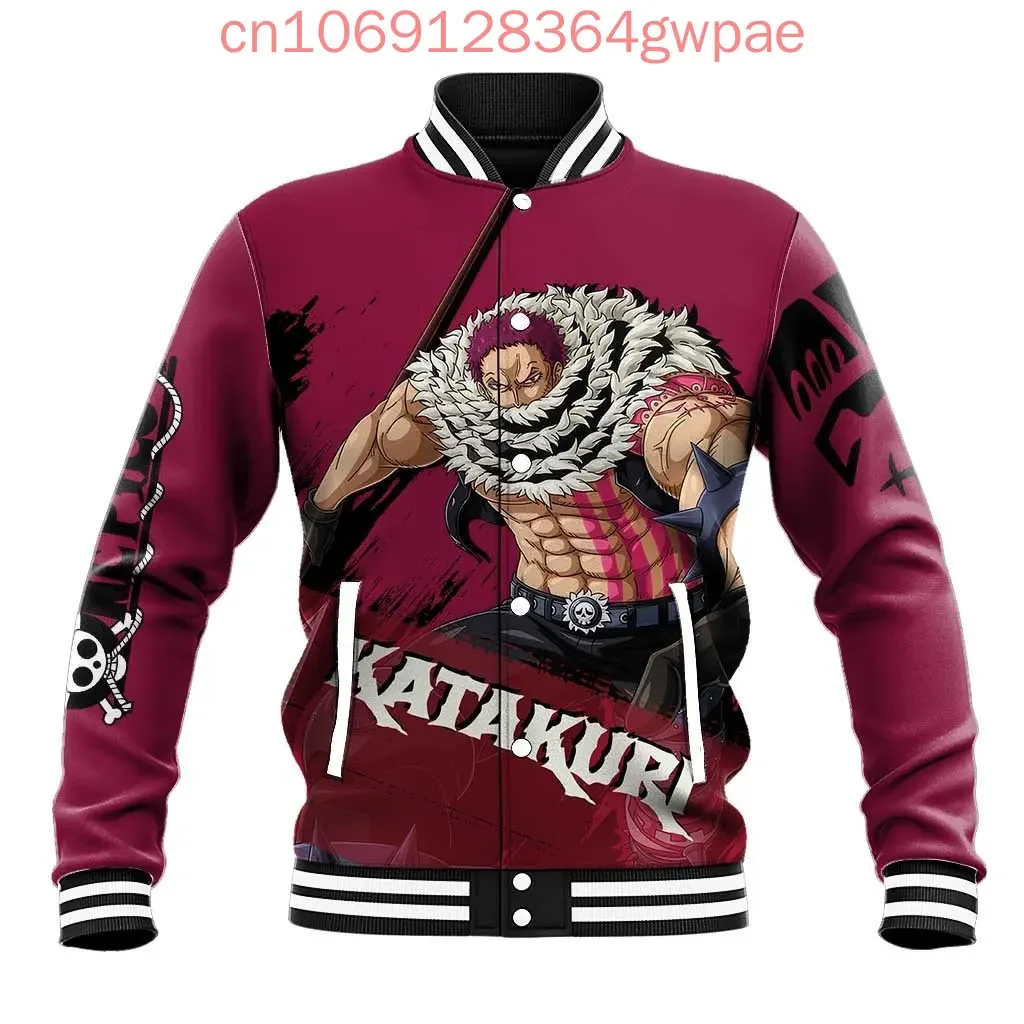 Бейсбольная куртка One Piece Monkey D. Luffy, пальто для мужчин и женщин, повседневная крутая бейсбольная куртка на пуговицах Y2K, топы
Бейсбольная куртка One Piece Monkey D. Luffy, пальто для мужчин и женщин, повседневная крутая бейсбольная куртка на пуговицах Y2K, топы