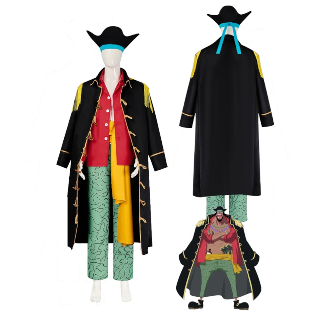 Blackbeard Pirate Costume Marshall D. Teach Cosplay Male Pirate Captain Outfit with Hat Full Set for Halloween Carnival Party
Blackbeard Pirate Costume Marshall D. Teach Cosplay Male Pirate Captain Outfit with Hat Full Set for Halloween Carnival Party