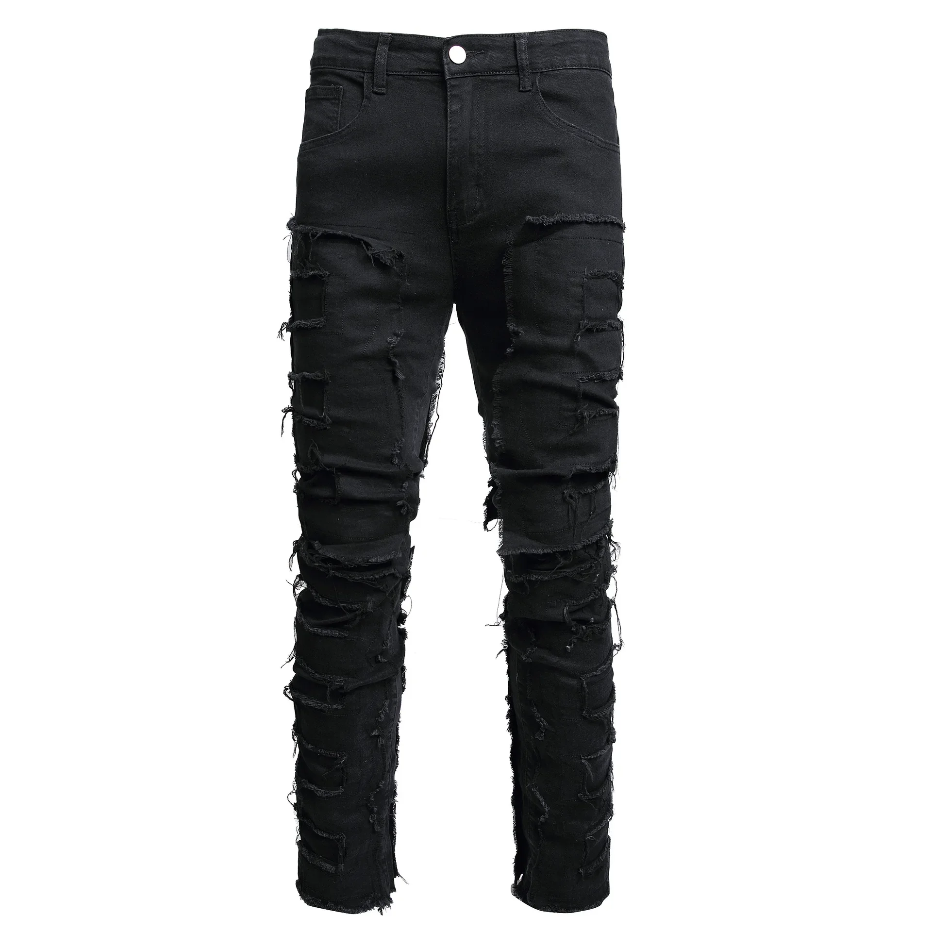 Pop New Solid-color Stretch Patchwork High-street Fashion Tapered Straight-leg Jeans For Trendy Men In Europe And America.
Pop New Solid-color Stretch Patchwork High-street Fashion Tapered Straight-leg Jeans For Trendy Men In Europe And America.