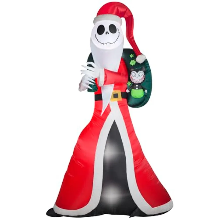 Giant Christmas Inflatable Jack Skellington as Sandy Claws for outdoor decoration, PVC material, black and white color, weather
Giant Christmas Inflatable Jack Skellington as Sandy Claws for outdoor decoration, PVC material, black and white color, weather