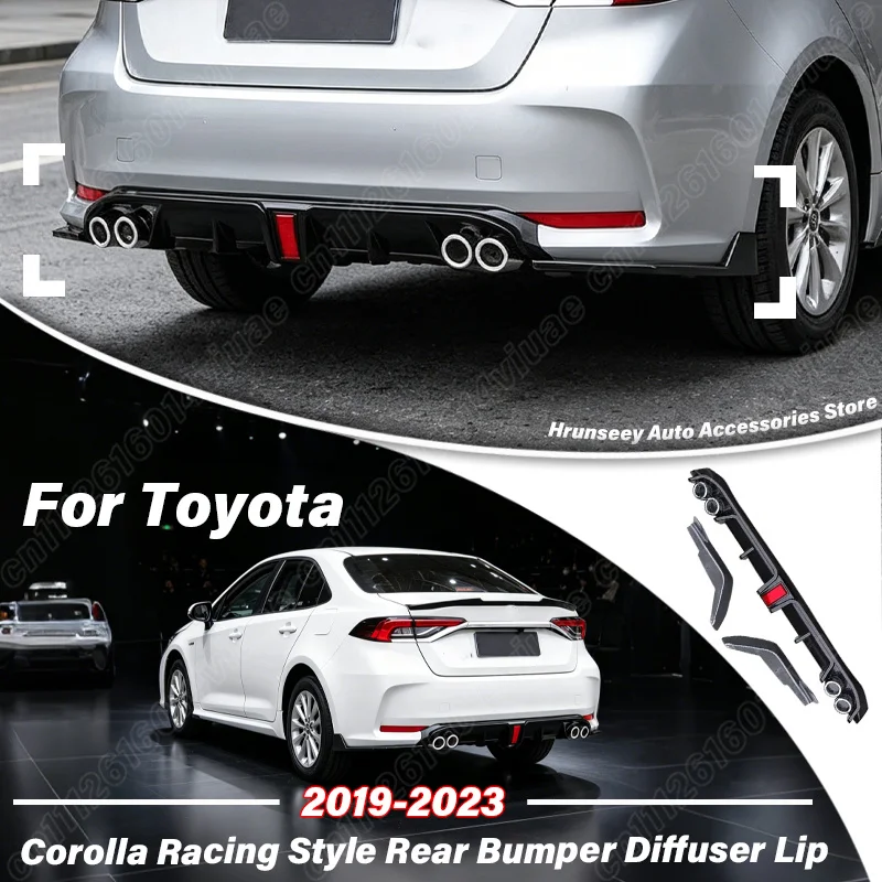 For Toyota Corolla Gen 12th 2019 2020 2021 2022 2023 Racing Style Rear Bumper Diffuser Lip Rear Lower Valance Air Dam Splitter
For Toyota Corolla Gen 12th 2019 2020 2021 2022 2023 Racing Style Rear Bumper Diffuser Lip Rear Lower Valance Air Dam Splitter