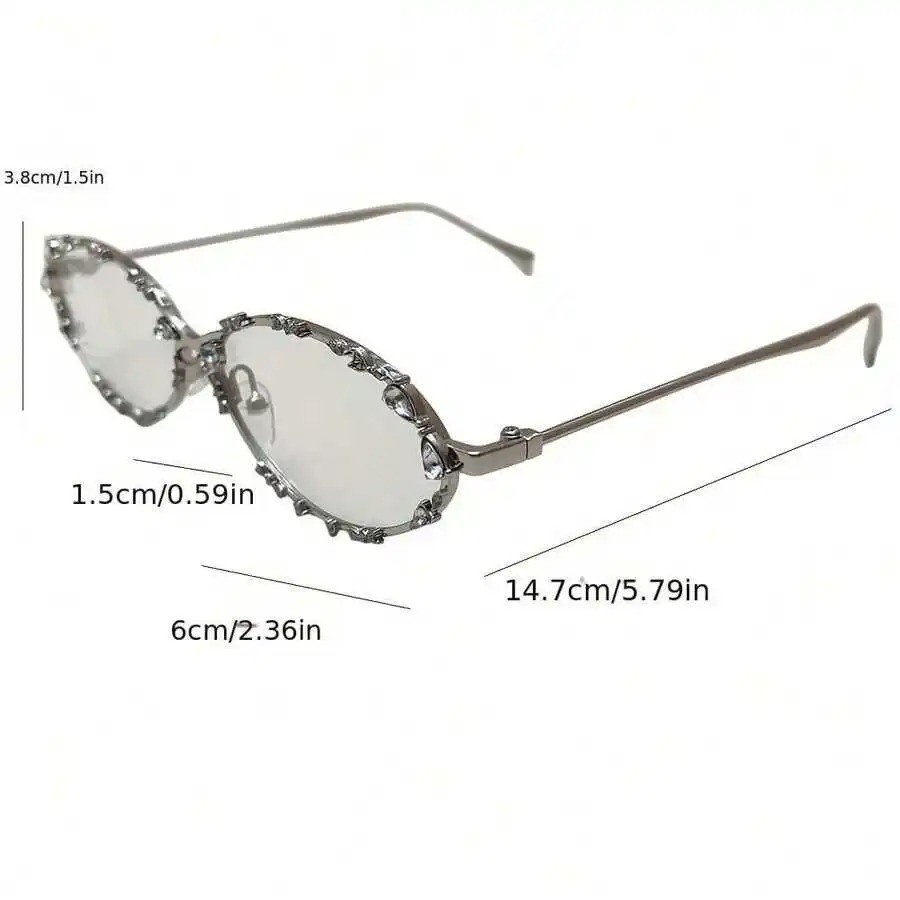 Small Metal Cat Eye Glasses With Rhinestones Bowknot Decoration Y2K Punk Style Non Prescription
Small Metal Cat Eye Glasses With Rhinestones Bowknot Decoration Y2K Punk Style Non Prescription