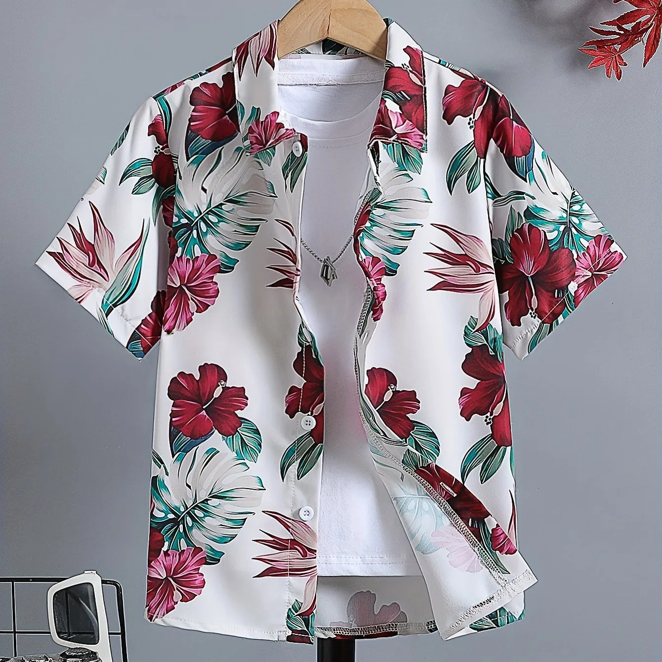 Hawaiian Holiday Print Kids Creative Shirt Casual Short Sleeve Lapel Breathable Shirt Tops Boys Clothes for Summer Outdoor Shirt
Hawaiian Holiday Print Kids Creative Shirt Casual Short Sleeve Lapel Breathable Shirt Tops Boys Clothes for Summer Outdoor Shirt