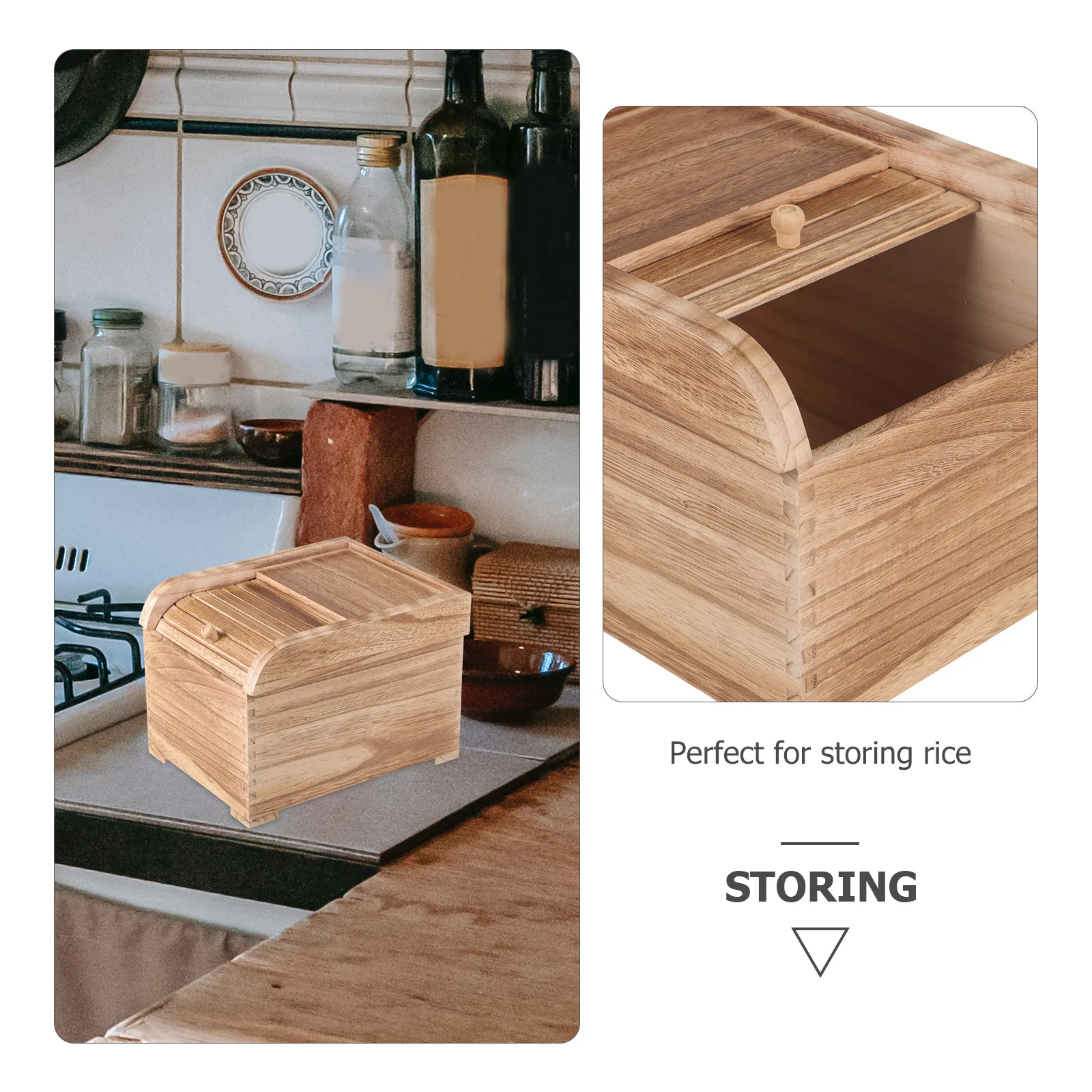 Solid Wood Rice Storage Container Sealed Paulownia Bucket Lightweight Kitchen Pantry Food Boxes Containers
Solid Wood Rice Storage Container Sealed Paulownia Bucket Lightweight Kitchen Pantry Food Boxes Containers