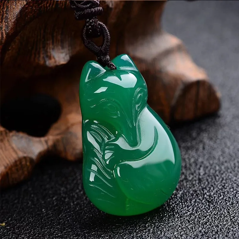 Natural Green Hand Carved Fox Jade Pendant Fashion Boutique Jewelry Men's and Women's Butterfly Necklace Gift Accessories
Natural Green Hand Carved Fox Jade Pendant Fashion Boutique Jewelry Men's and Women's Butterfly Necklace Gift Accessories
