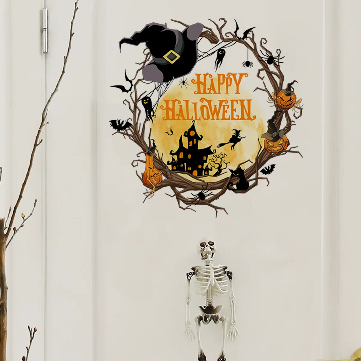 30*30cm Vine Castle Bat Halloween Wall Stickers Living Room Background Wall Home Decoration Wall Stickers Wallpaper Ms8489
30*30cm Vine Castle Bat Halloween Wall Stickers Living Room Background Wall Home Decoration Wall Stickers Wallpaper Ms8489
