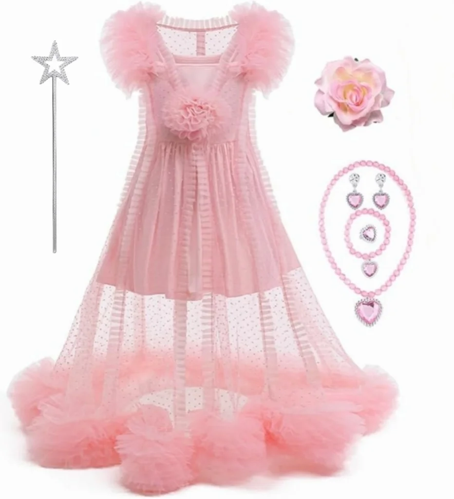 Girls Movie Good Witch Party Wicked Dress Up Kids clothing Set Glinda Pink Princess Dress For Halloween Carnival Birthday
Girls Movie Good Witch Party Wicked Dress Up Kids clothing Set Glinda Pink Princess Dress For Halloween Carnival Birthday