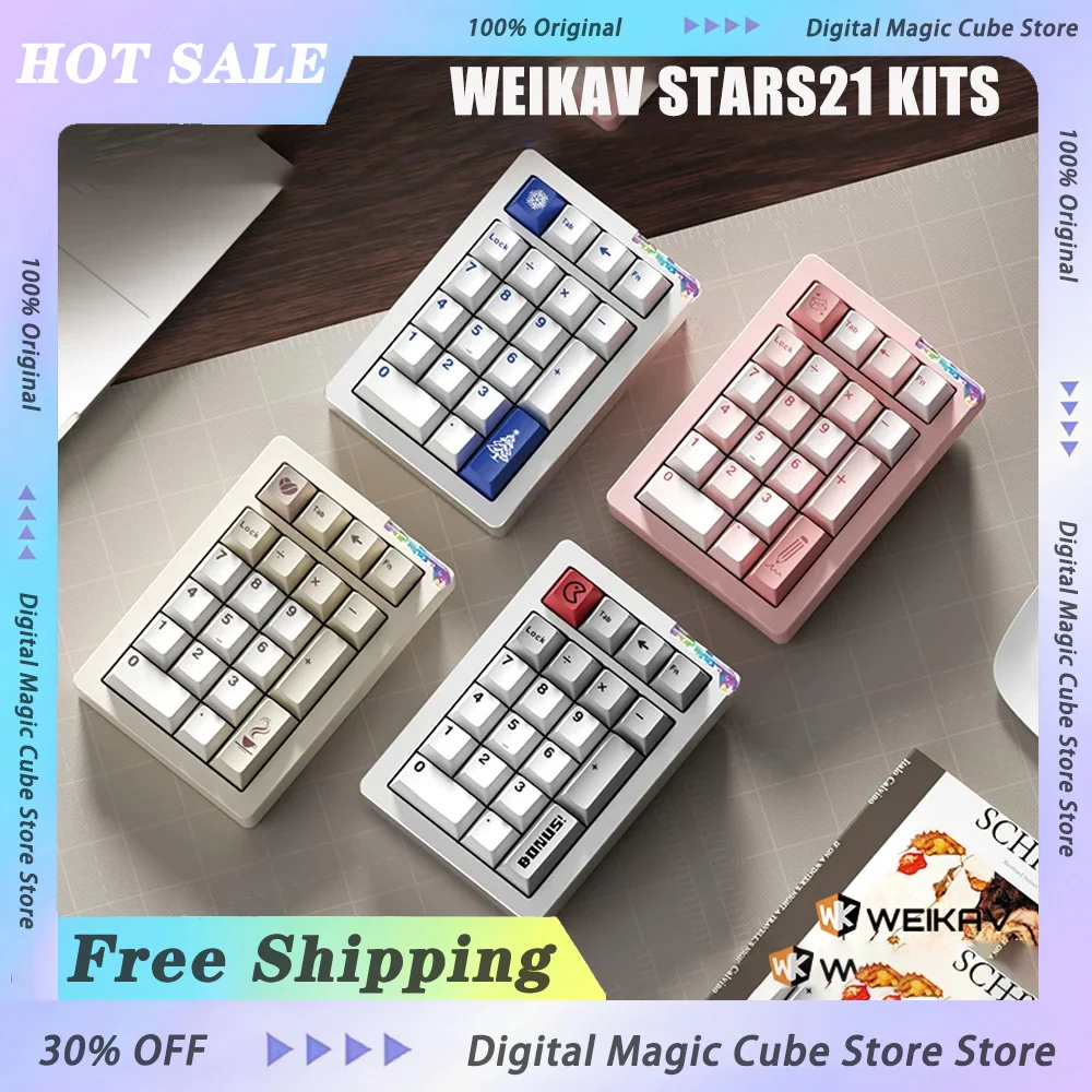 Weikav STARS21 PAD Mini Keypad Kits RGB QMK Wireless Bluetooth Wired Keyboard Kits Three Mode For PC Gamer Accessories Gifts
Weikav STARS21 PAD Mini Keypad Kits RGB QMK Wireless Bluetooth Wired Keyboard Kits Three Mode For PC Gamer Accessories Gifts
