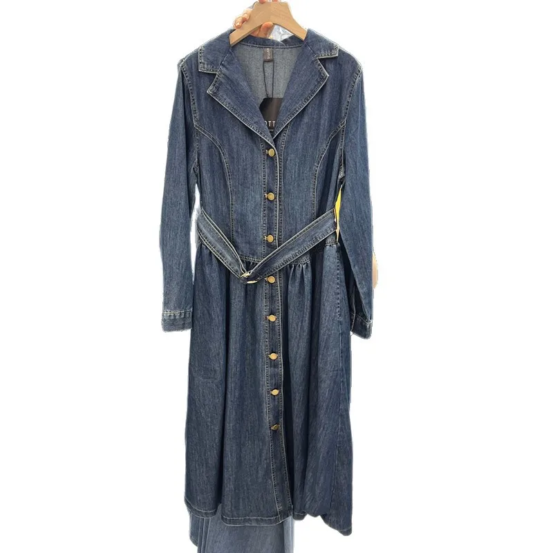SuperAen French Style Vintage Denim Dress Women New Spring and Summer Turn-down Collar Waist Long Sleeves Loose Coats
SuperAen French Style Vintage Denim Dress Women New Spring and Summer Turn-down Collar Waist Long Sleeves Loose Coats