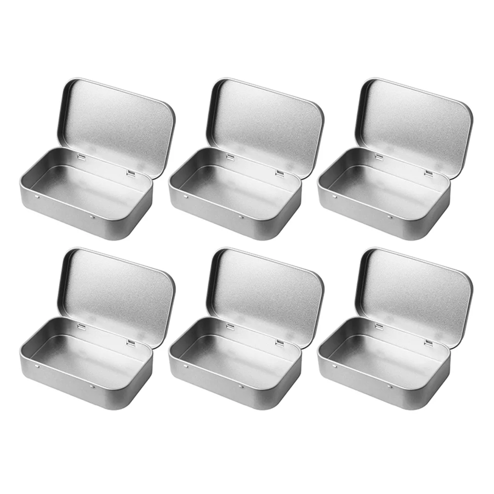 6 Pcs Tinplate Rectangular Boxes Lid for Accessories Food Containers Spice Storage Portable Sample Case Metal Box ganizer
6 Pcs Tinplate Rectangular Boxes Lid for Accessories Food Containers Spice Storage Portable Sample Case Metal Box ganizer