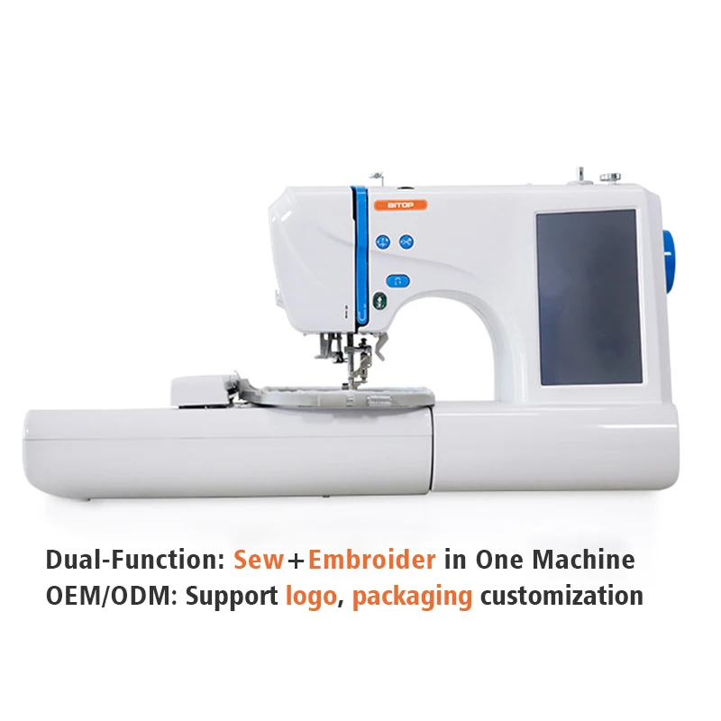 Bitop Single Needle Computerized Embroidery & Sewing Machine Mini Home Use Hand Sewing Machine
Bitop Single Needle Computerized Embroidery & Sewing Machine Mini Home Use Hand Sewing Machine