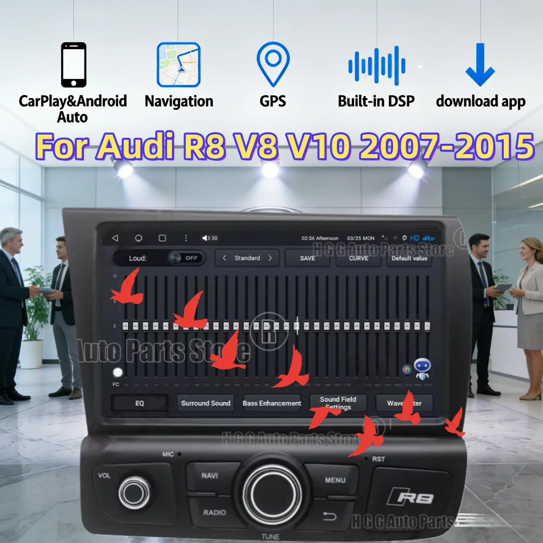 QQ For Audi R8 V8 V10 2007-2015 Android Car Radio Stereo Receiver Autoradio Multimedia Player CarPlay GPS Navi Head Unit Screen
QQ For Audi R8 V8 V10 2007-2015 Android Car Radio Stereo Receiver Autoradio Multimedia Player CarPlay GPS Navi Head Unit Screen