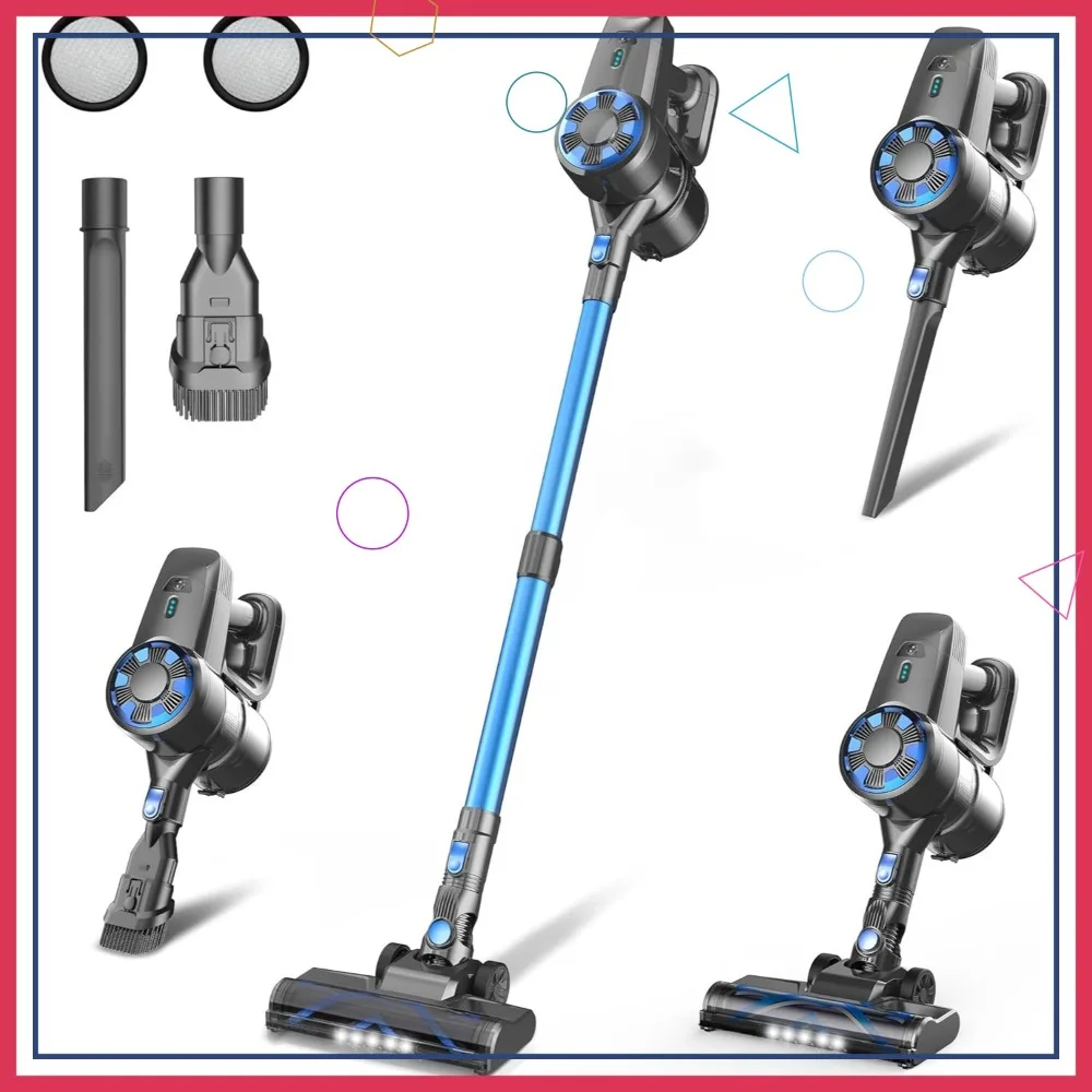 8-in-1 Cordless Stick Vacuum, Powerful Suction, Self-Standing, 40 Mins Runtime for Hardwood Floor & Pet Hair
8-in-1 Cordless Stick Vacuum, Powerful Suction, Self-Standing, 40 Mins Runtime for Hardwood Floor & Pet Hair
