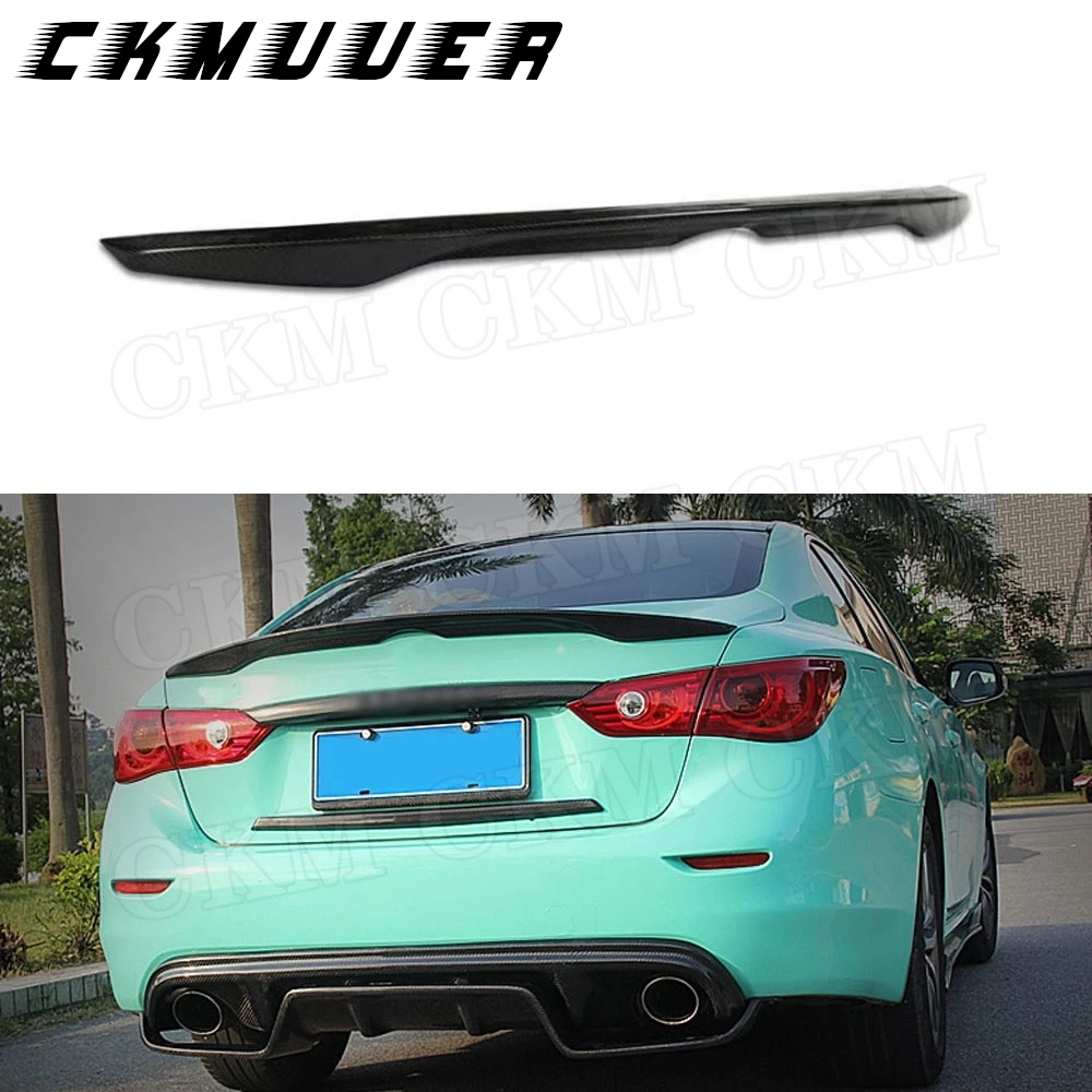 CKMUUER настоящее углеродное волокно/FRP, задняя крышка багажника, спойлер, крылья для Infiniti Q50 Q50S, спойлер 2014-2020, наклейка на заднюю часть багажника
CKMUUER настоящее углеродное волокно/FRP, задняя крышка багажника, спойлер, крылья для Infiniti Q50 Q50S, спойлер 2014-2020, наклейка на заднюю часть багажника