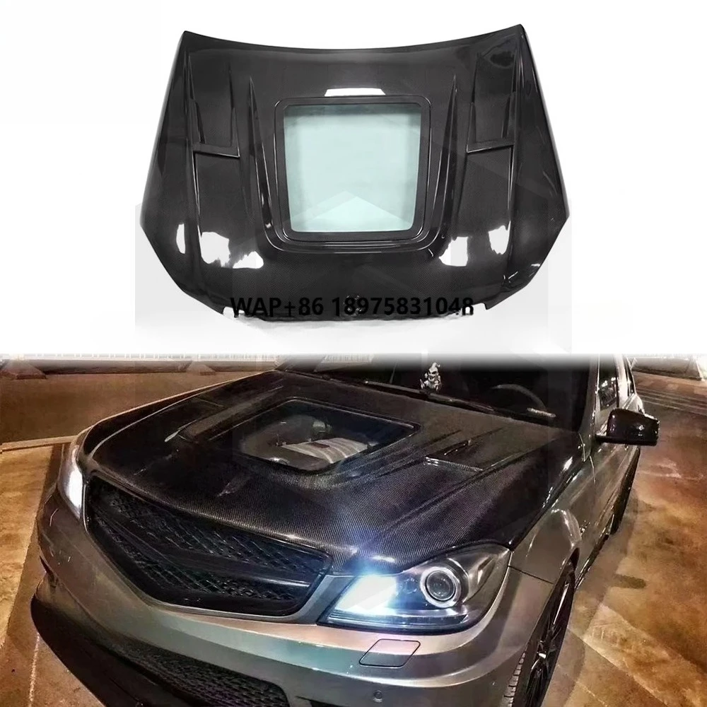 High Quality Carbon Fiber Clear Tempered Glass Hood for C-Class W204 C63 Front Engine Valve Cover 2008-2014
High Quality Carbon Fiber Clear Tempered Glass Hood for C-Class W204 C63 Front Engine Valve Cover 2008-2014