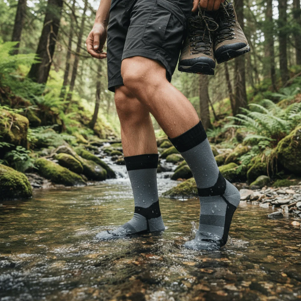 Durable Thick Men Waterproof Socks Comfortable Breathable Wading Sock Anti-Wear Moisture-Wicking Outdoor Socks Fishing
Durable Thick Men Waterproof Socks Comfortable Breathable Wading Sock Anti-Wear Moisture-Wicking Outdoor Socks Fishing