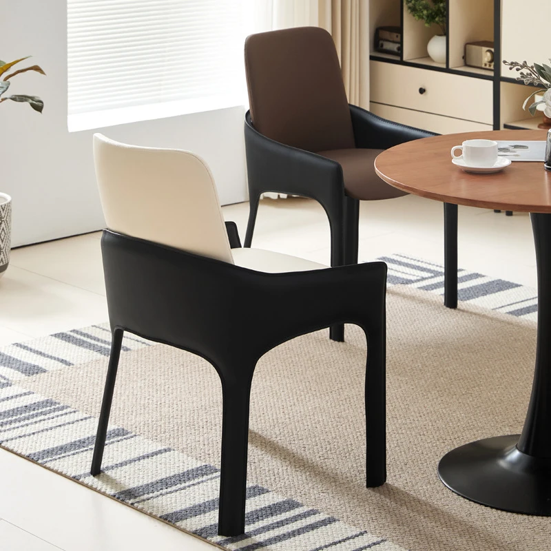 Italian-Style Luxury Saddle Leather Dining , Modern Minimalist Designer Chair With Backrest For Hotel, Restaurant, An
Italian-Style Luxury Saddle Leather Dining , Modern Minimalist Designer Chair With Backrest For Hotel, Restaurant, An