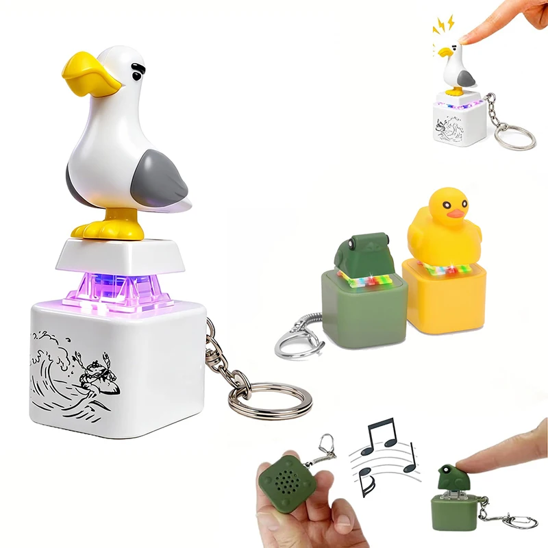 Seagull Yellow Duck and Frog Keychain, Duck Frog Clicker with LED Light, Adult Stress Relieving and Anxiety Sensing Toy
Seagull Yellow Duck and Frog Keychain, Duck Frog Clicker with LED Light, Adult Stress Relieving and Anxiety Sensing Toy
