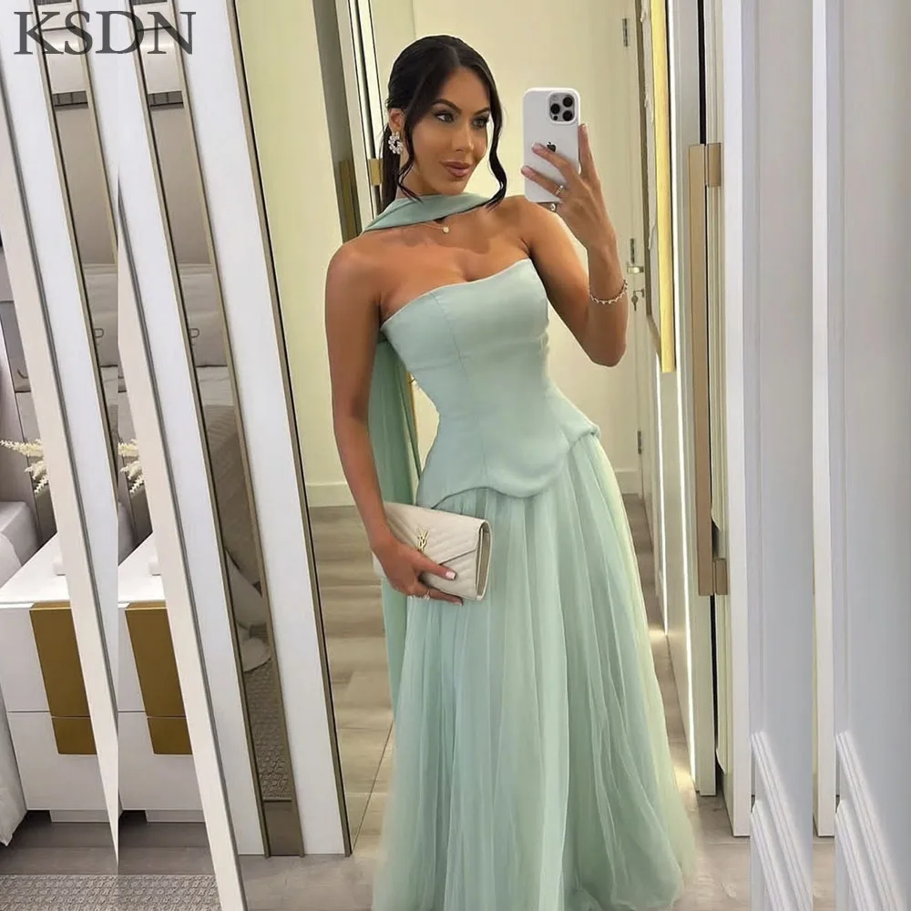 KSDN Formal Strapless Evening Dresses 2025 Elegant Women Sleeveless Floor Length Sweep Train Dress Customized Gowns Vestidos
KSDN Formal Strapless Evening Dresses 2025 Elegant Women Sleeveless Floor Length Sweep Train Dress Customized Gowns Vestidos