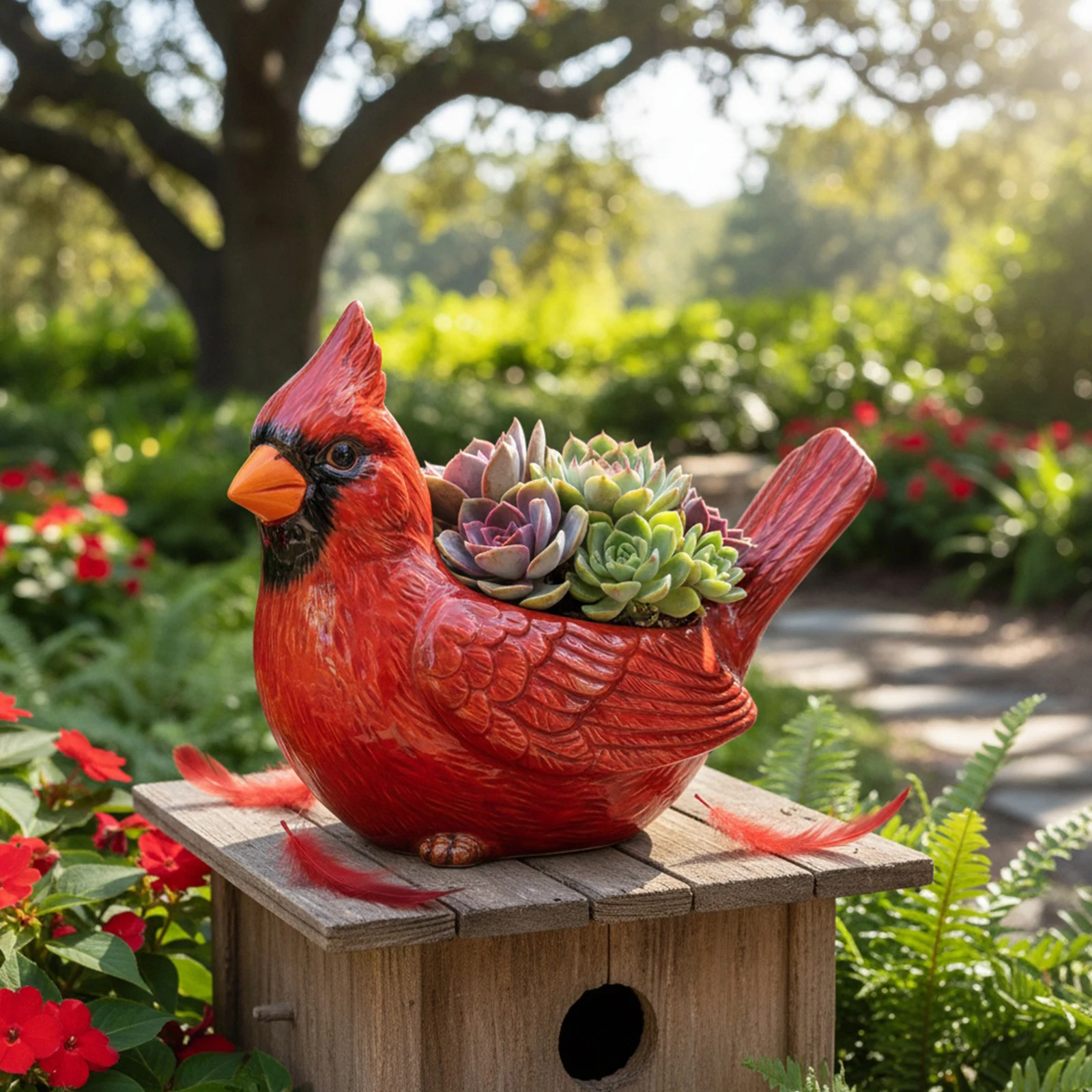 Cardinal Bird Planter with Drainage Hole Bird Themed Plant Pot Cute Small Succulent Pot for Outdoor Indoor Plants Garden Decor
Cardinal Bird Planter with Drainage Hole Bird Themed Plant Pot Cute Small Succulent Pot for Outdoor Indoor Plants Garden Decor