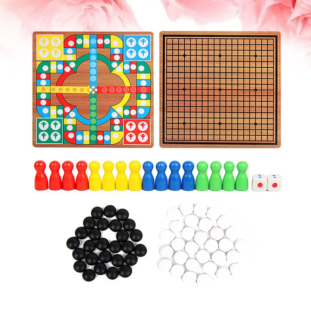 1Set Wooden Two-in-One Flying Chess and Five-in-A-Row Game Set for Kids Family Party Travel Educational Board
1Set Wooden Two-in-One Flying Chess and Five-in-A-Row Game Set for Kids Family Party Travel Educational Board