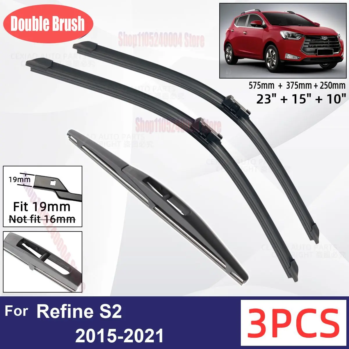 For JAC Refine S2 2015-2021 Auto Windshield Front Rear Wiper Blades Soft Rubber Windscreen Wipers 23 15 10 2018 2019 2020
For JAC Refine S2 2015-2021 Auto Windshield Front Rear Wiper Blades Soft Rubber Windscreen Wipers 23 15 10 2018 2019 2020