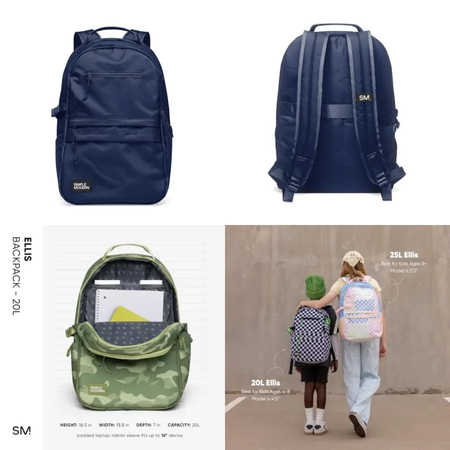 Ellis Backpack for School Elementary Middle and High School Bookbag for and Teens Girls and Boys Navy
Ellis Backpack for School Elementary Middle and High School Bookbag for and Teens Girls and Boys Navy