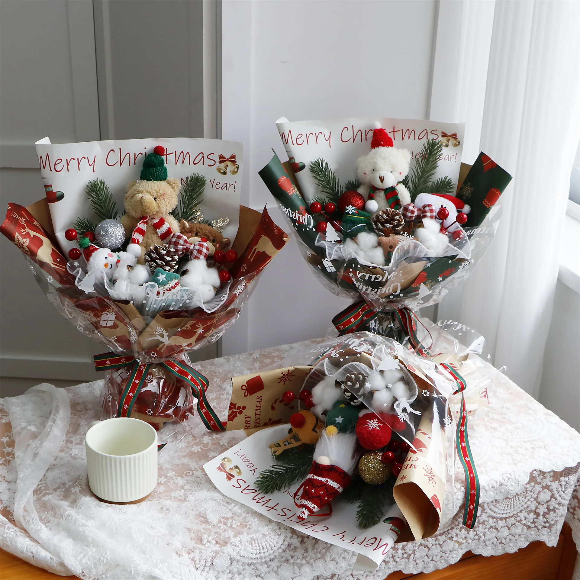 Creative Christmas Gift, Christmas Bear Doll Bouquet, Girl Girlfriend Birthday Gift, Christmas Eve Finished Product
Creative Christmas Gift, Christmas Bear Doll Bouquet, Girl Girlfriend Birthday Gift, Christmas Eve Finished Product