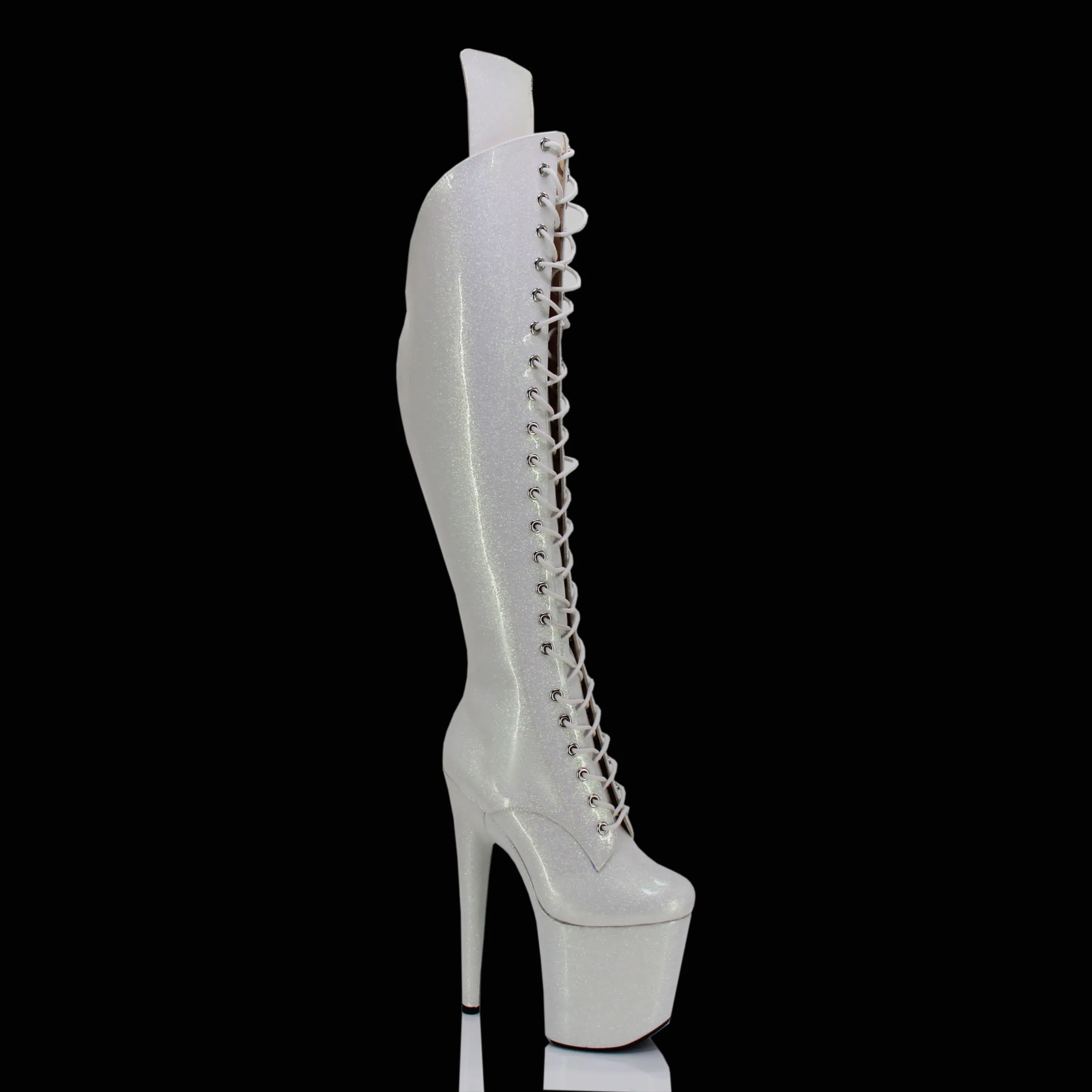 20CM/8-inch shiny patent leather steel tube high-heeled thick soled dance shoes, steel tube dance knee high boots, long boots
20CM/8-inch shiny patent leather steel tube high-heeled thick soled dance shoes, steel tube dance knee high boots, long boots