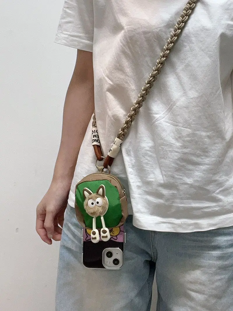 Creative 3D Plush Cat Green Mini Bag Mobile Phone Case Lanyard Crossbody Strap Universal Design for Women's Fashion Accessories
Creative 3D Plush Cat Green Mini Bag Mobile Phone Case Lanyard Crossbody Strap Universal Design for Women's Fashion Accessories