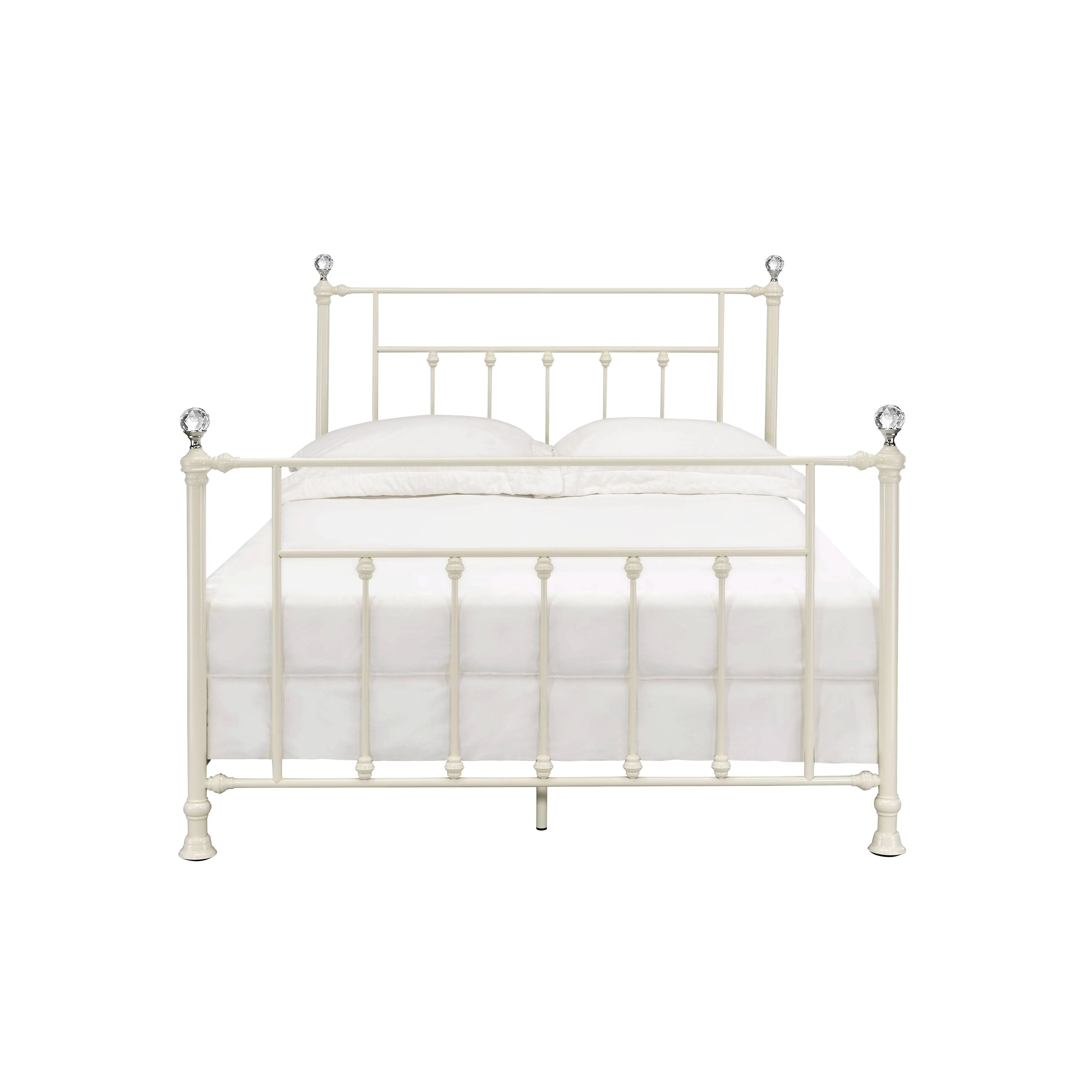 # Comet Durable Modern Metal Full Bed With White Finish For Bedroom
# Comet Durable Modern Metal Full Bed With White Finish For Bedroom