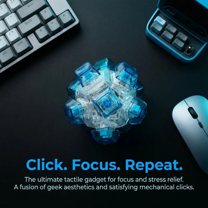 Creative Spherical Square Fidget Keyboard Key Toy, Mechanical Switch Decompression Gadget, Antistress Finger Game for Adults
Creative Spherical Square Fidget Keyboard Key Toy, Mechanical Switch Decompression Gadget, Antistress Finger Game for Adults
