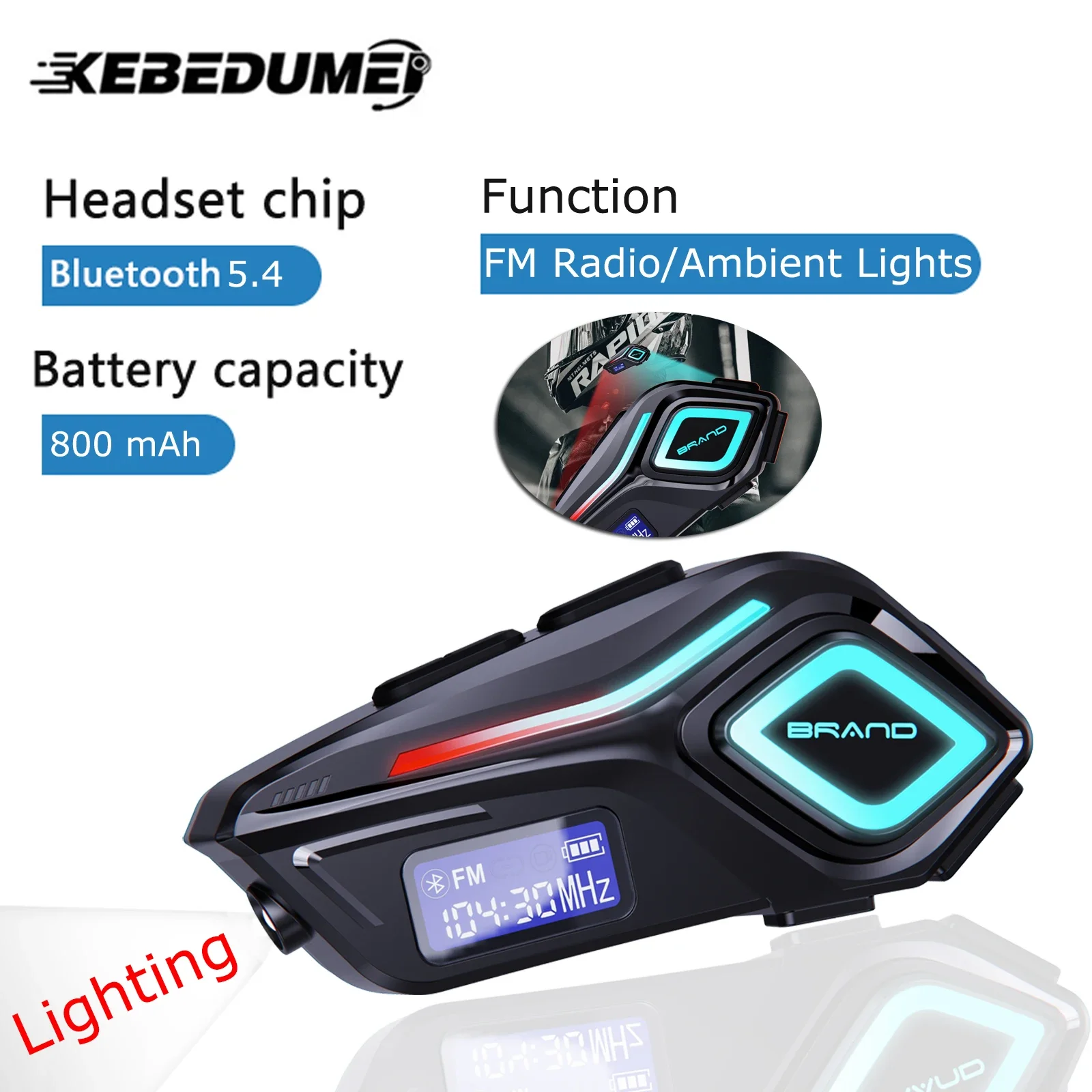 Kebidumei V5.4 Motorcycle Helmet Headset Wireless FM Radio Waterproof Headphone With flashlight Motobike Handsfree Earphone
Kebidumei V5.4 Motorcycle Helmet Headset Wireless FM Radio Waterproof Headphone With flashlight Motobike Handsfree Earphone