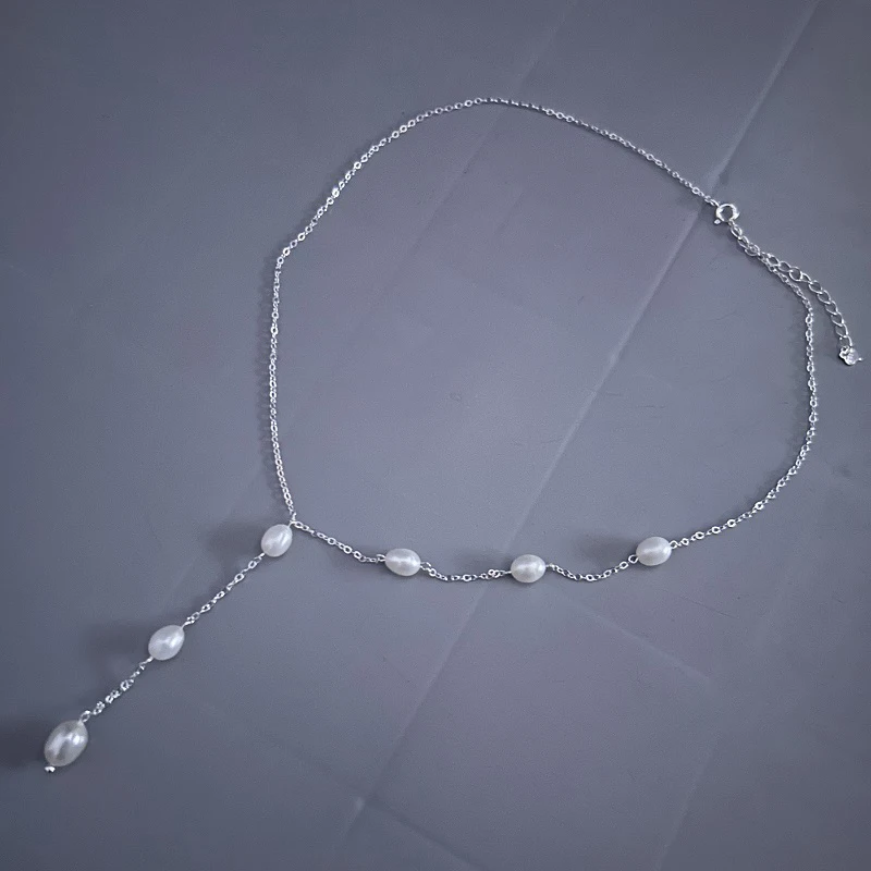 Real S925 Sterling Silver Natural Freshwater Pearl Pendant Necklace Jewelry for Women
Real S925 Sterling Silver Natural Freshwater Pearl Pendant Necklace Jewelry for Women
