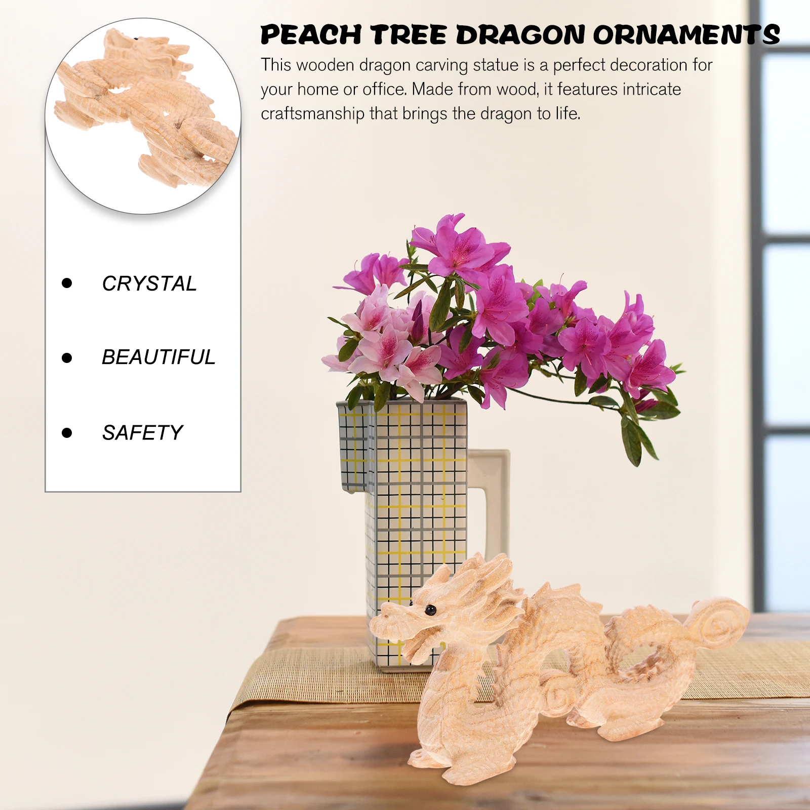 Unpainted Wooden Chinese Dragon Statue Zodiac Decoration Office Home Wealth Prosperity Wood Dragon Statue
Unpainted Wooden Chinese Dragon Statue Zodiac Decoration Office Home Wealth Prosperity Wood Dragon Statue