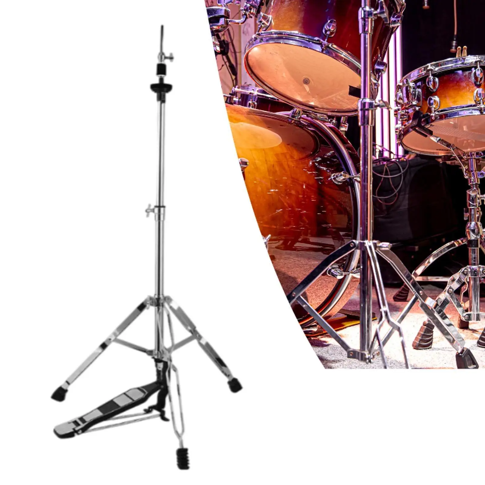 High Hat Stand Drum Stand, Double Braced 3 Legs Cymbal Stand, Drum Cymbal Pedal Accessories
High Hat Stand Drum Stand, Double Braced 3 Legs Cymbal Stand, Drum Cymbal Pedal Accessories