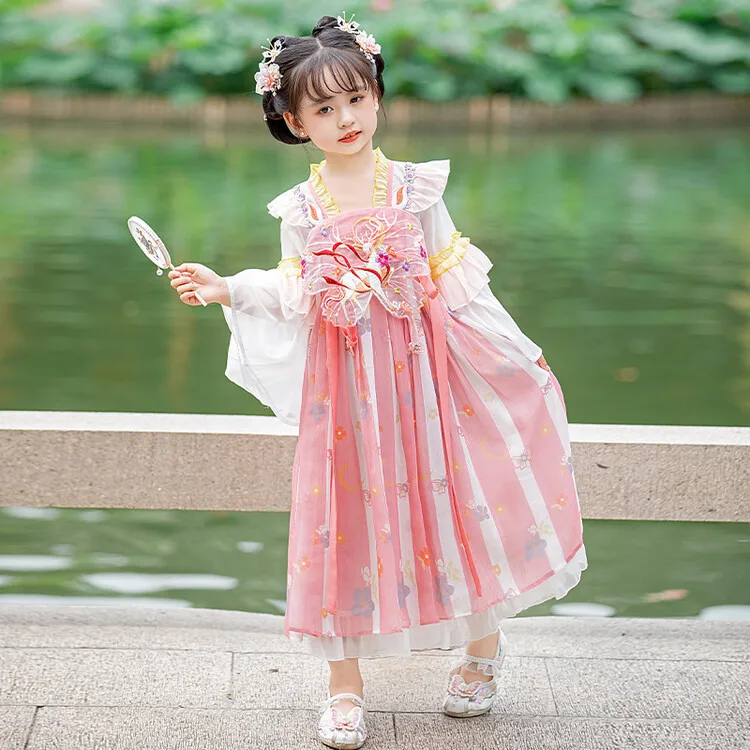 Hanfu Dress Girls Children Chinese Ancient Carnival Fairy Cosplay Costume Gradient Blue Green Hanfu Dress For Kids Girls 3-14T
Hanfu Dress Girls Children Chinese Ancient Carnival Fairy Cosplay Costume Gradient Blue Green Hanfu Dress For Kids Girls 3-14T