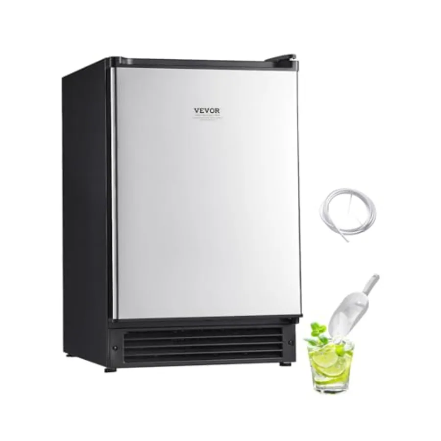 Undercounter Built-in Ice Maker for Home and Commercial Kitchen, Stainless Steel, Silver, 15 Lbs/Day Output, Reversible Door, N
Undercounter Built-in Ice Maker for Home and Commercial Kitchen, Stainless Steel, Silver, 15 Lbs/Day Output, Reversible Door, N