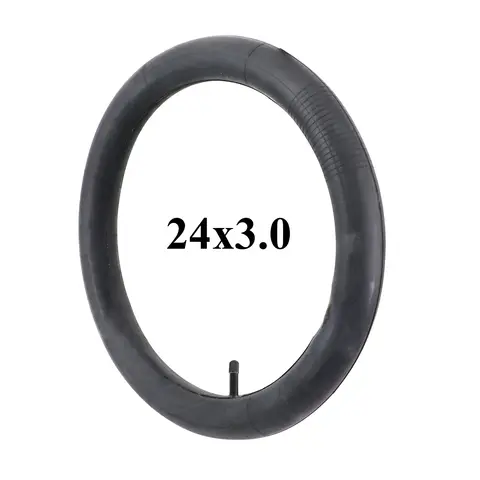 1 Pc Beach Bicycle Tube 24x3.0 24*3.0 24x3 24*3 Bike Butyl Inner Tube For Snowmobiles Bicycles ATV Black Tyre 24 Inch Accessory