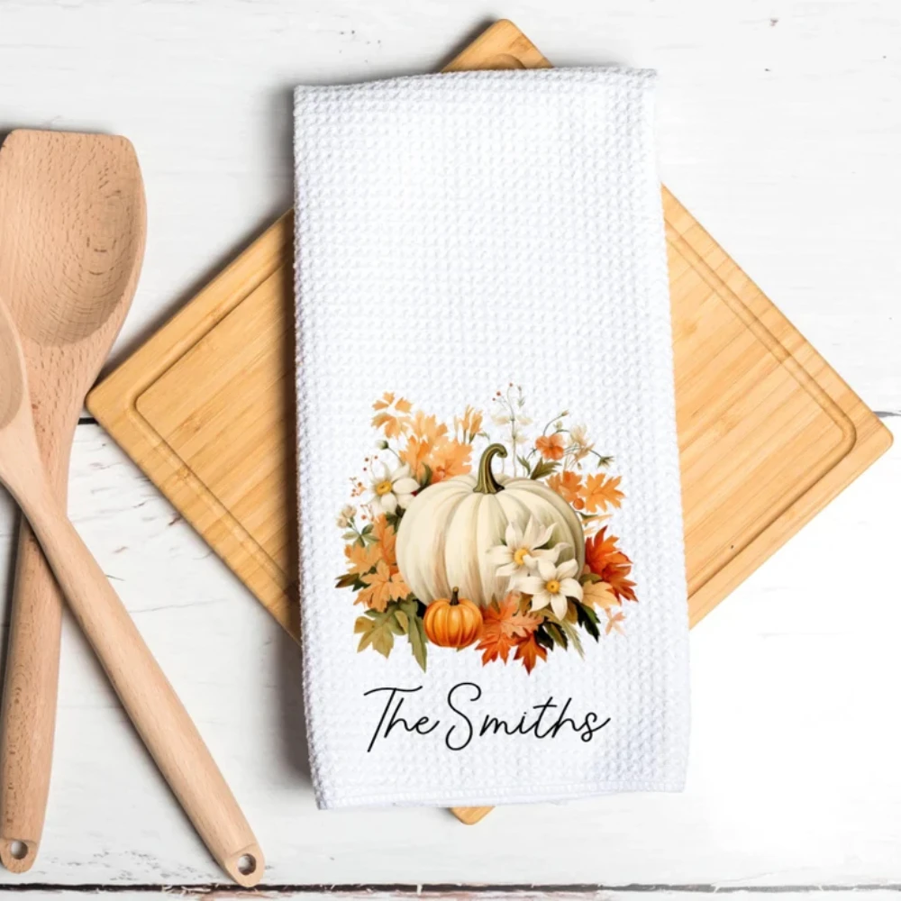 Personalized White Fall Pumpkin Dish Towel Thanksgiving Tea Towel Farmhouse Kitchen Decoration New Home Gift & Fall House Towel
Personalized White Fall Pumpkin Dish Towel Thanksgiving Tea Towel Farmhouse Kitchen Decoration New Home Gift & Fall House Towel
