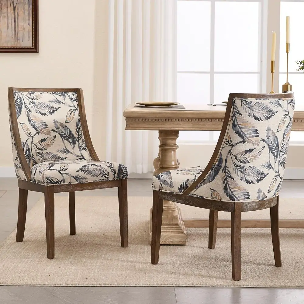 Set of 2 Wooden Side Chairs with Curved Backrest and Linen Upholstery for Dining or Living Room, Purple
Set of 2 Wooden Side Chairs with Curved Backrest and Linen Upholstery for Dining or Living Room, Purple