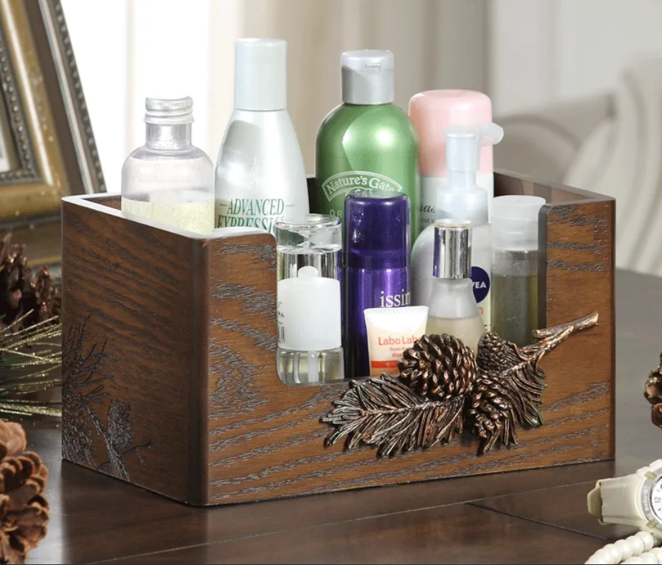 Chinese cosmetics storage box Skincare bedside table dresser desktop Wooden key shelf Makeup box
Chinese cosmetics storage box Skincare bedside table dresser desktop Wooden key shelf Makeup box