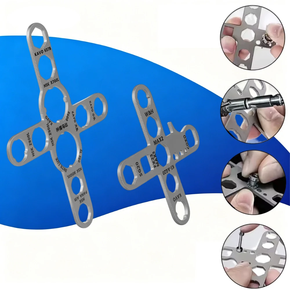 Dental Turbine Handpiece Wrench All in One Implant Motor Cartridge Rotor Shaft Spindle Back Cover Repair Tool
Dental Turbine Handpiece Wrench All in One Implant Motor Cartridge Rotor Shaft Spindle Back Cover Repair Tool
