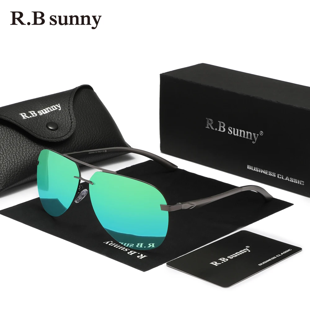 Солнцезащитные очки RBsunny поляризационные для мужчин и женщин, алюминиевые солнечные авиаторы без оправы, UV400, повседневные модные очки для вождения и отпуска
Солнцезащитные очки RBsunny поляризационные для мужчин и женщин, алюминиевые солнечные авиаторы без оправы, UV400, повседневные модные очки для вождения и отпуска