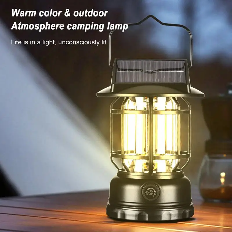LED Camping Lantern Solar Powered Outdoor Camp Tent Lamp USB Rechargeable Waterproof Emergency Light Hang Lamp
LED Camping Lantern Solar Powered Outdoor Camp Tent Lamp USB Rechargeable Waterproof Emergency Light Hang Lamp